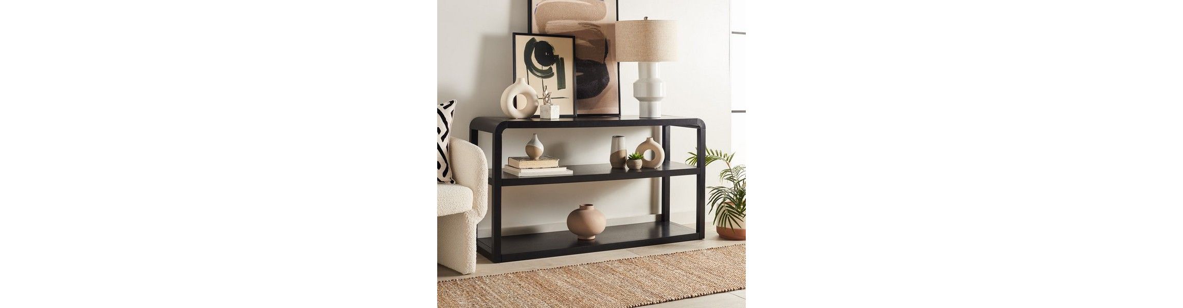 Omara 3 Tier Console Table