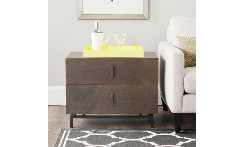 Herschel Mid Century Scandinavian Lacquer Two Drawer Cabinet