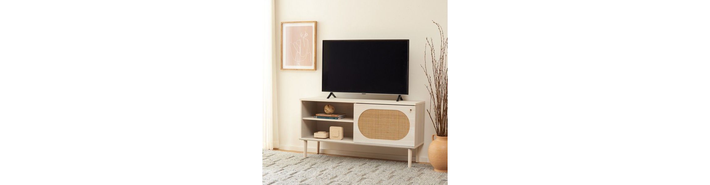Claude 1 Door 2 Shelf Media Stand