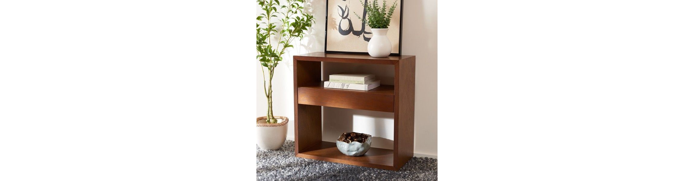 Munson 2 Shelf 1 Drawer Console Table