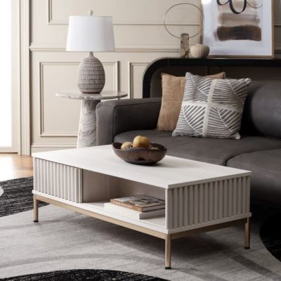 Safavieh Lylia 2 Door Coffee Table, White
