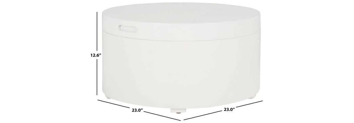 Rafaela Round Tray Top Coffee Table With Storage