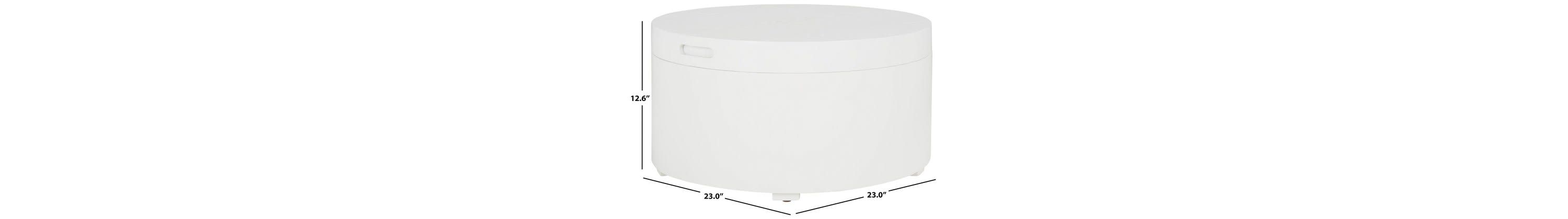 Rafaela Round Tray Top Coffee Table With Storage