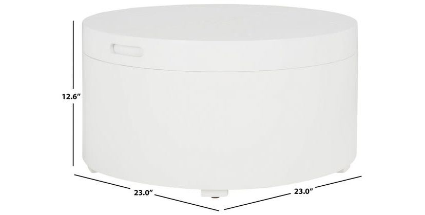 Rafaela Round Tray Top Coffee Table With Storage