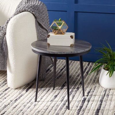 Safavieh Nylah Marble Side Table, Grey