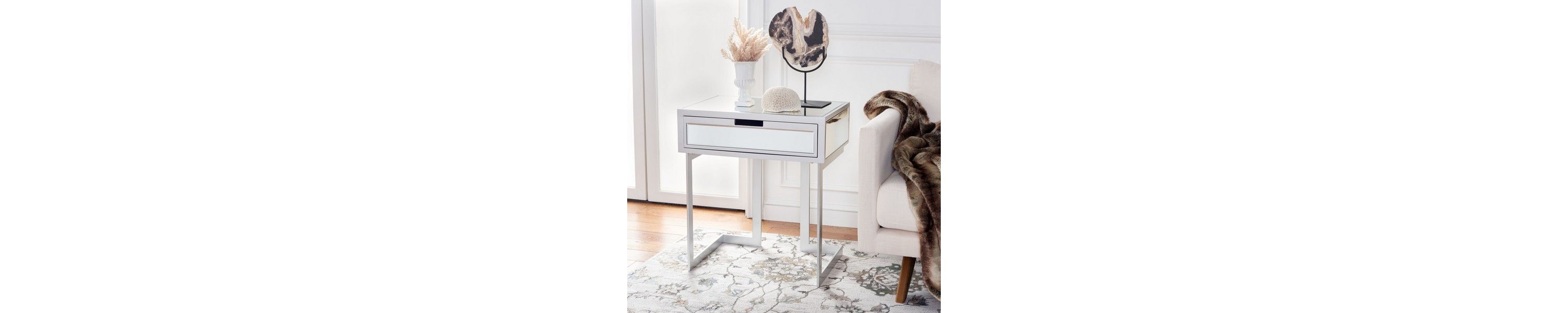 Lilo 1 Drawer Mirrored Accent Table