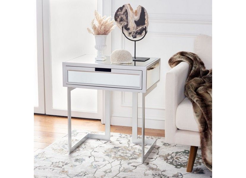 Lilo 1 Drawer Mirrored Accent Table