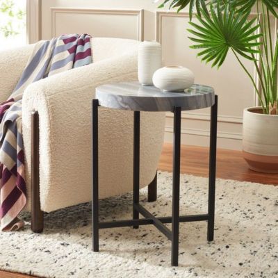 Safavieh Gustavia Round Accent Table, Black