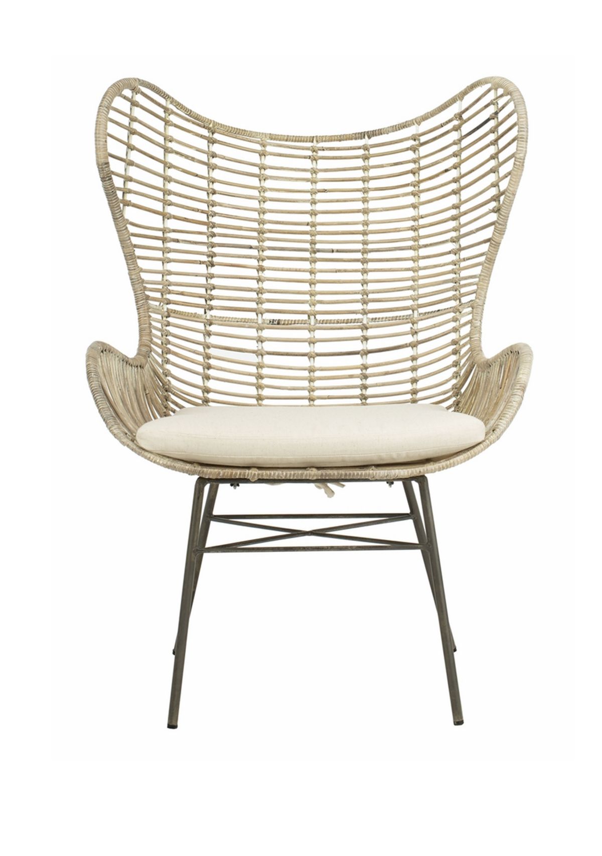 Malia Rattan Wingback Armchair