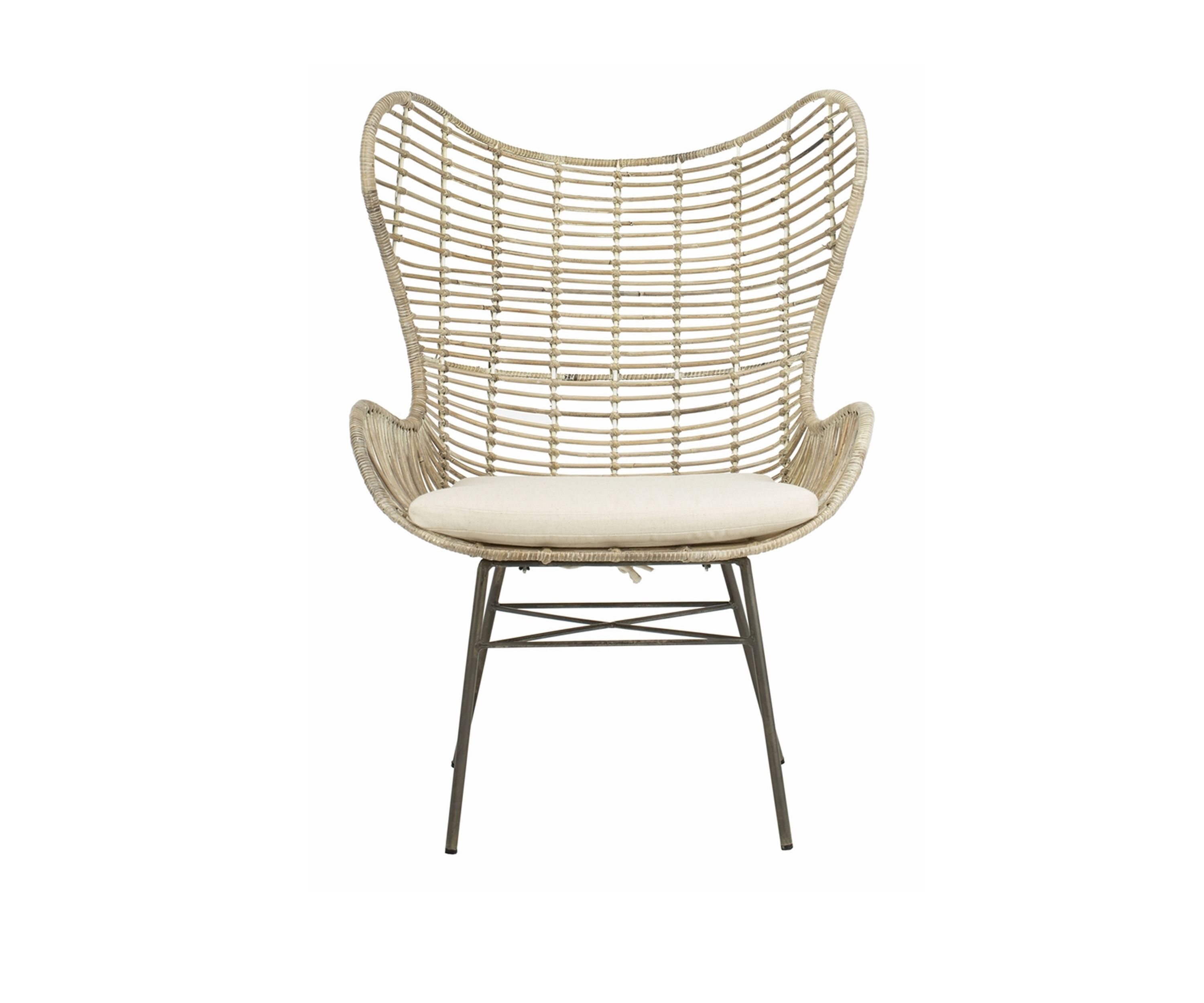 Malia Rattan Wingback Armchair