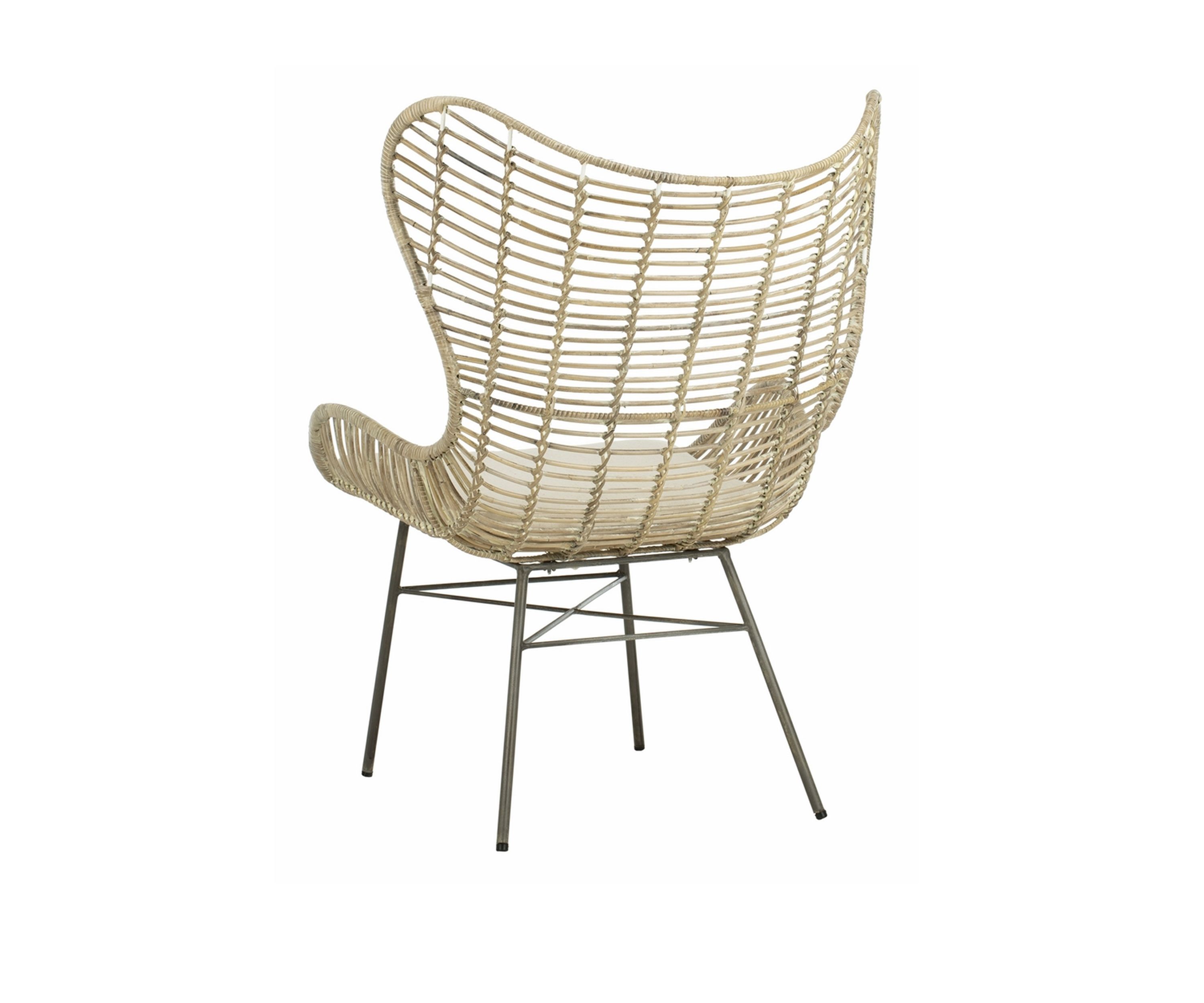 Malia Rattan Wingback Armchair