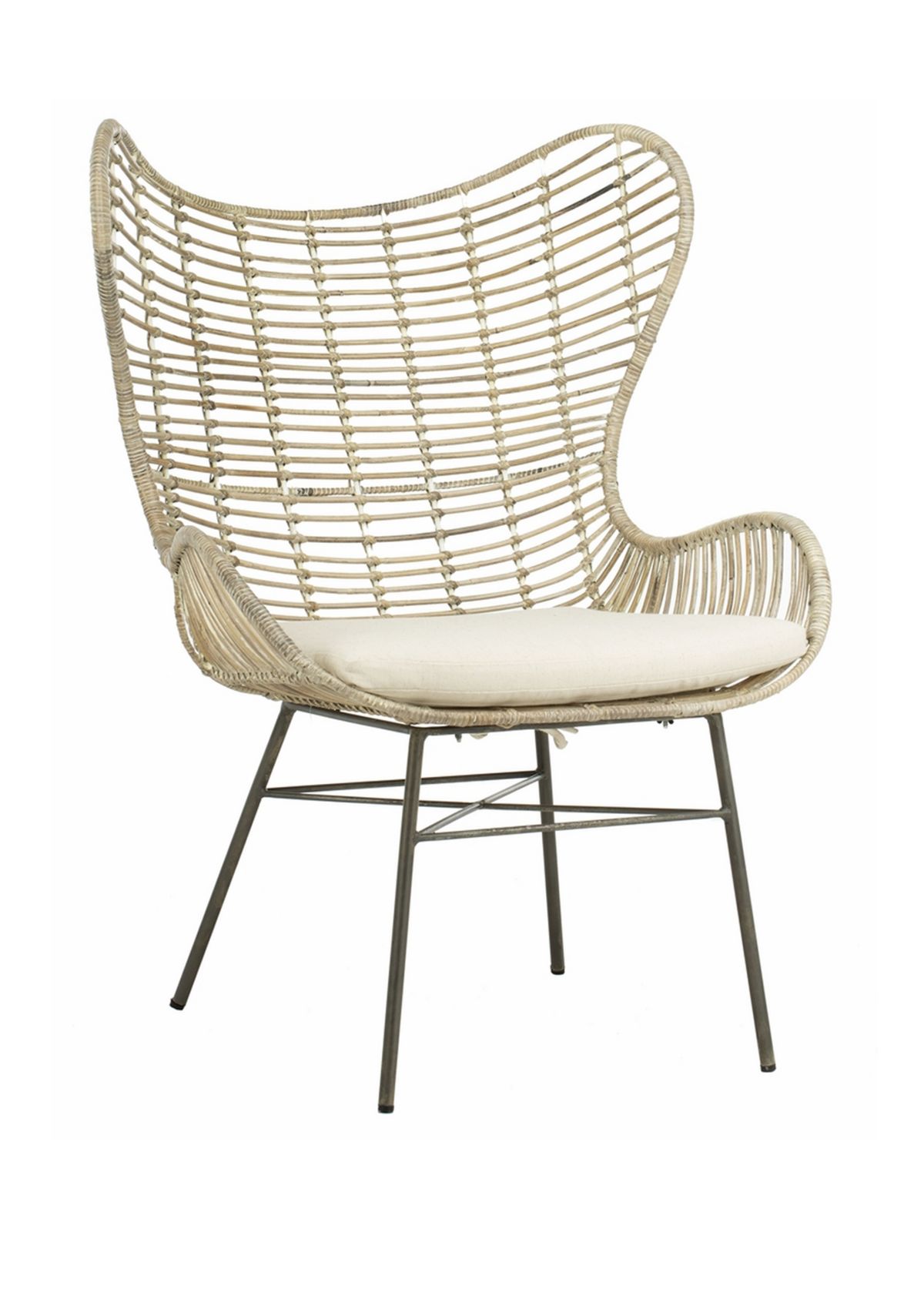 Malia Rattan Wingback Armchair