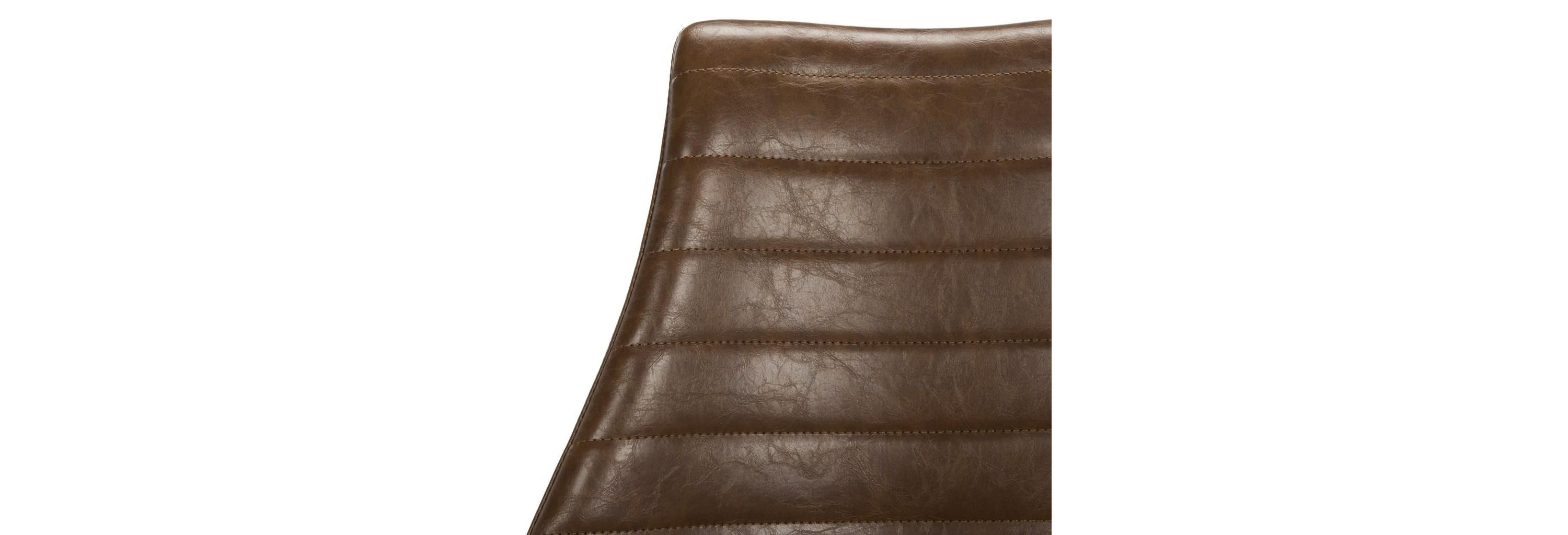 Lynette Midcentury Modern Leather Swivel Dining Chair