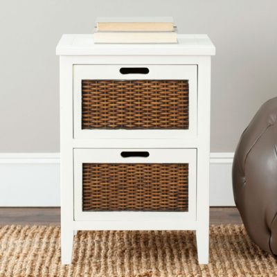 Safavieh Jonah Two Drawer End Table, White