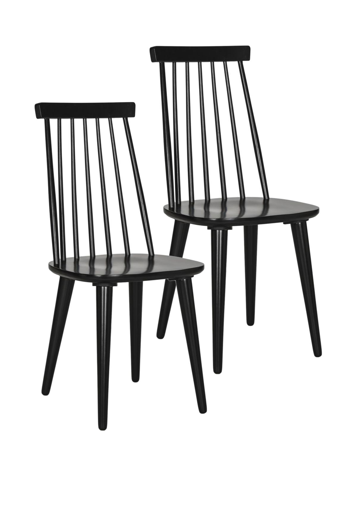 Set of 2 Burris Black Side Chairs