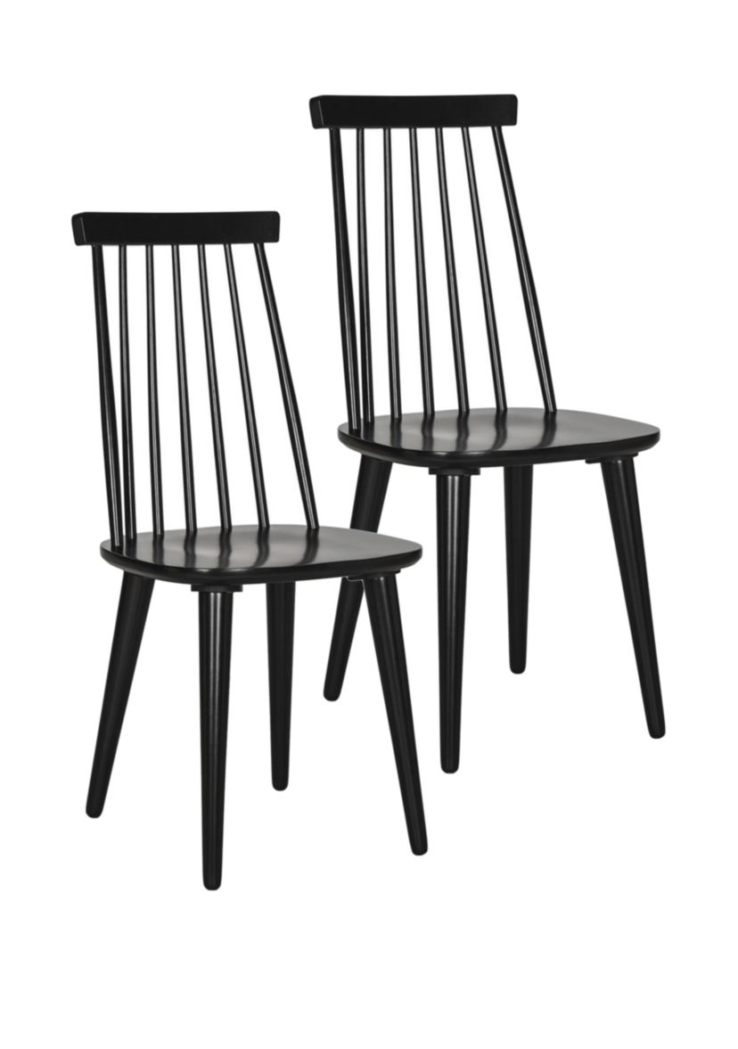 Set of 2 Burris Black Side Chairs