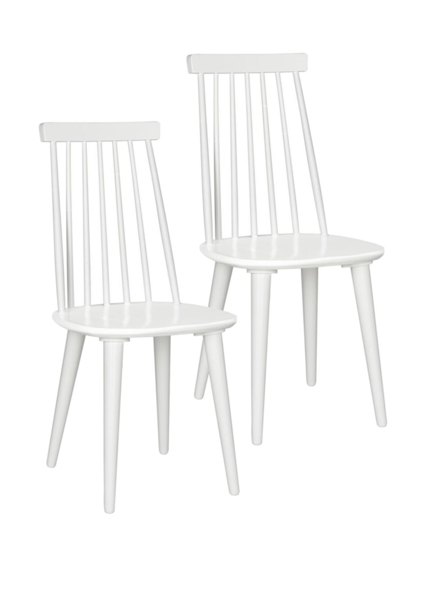 Set of 2 Burris White Side Chairs