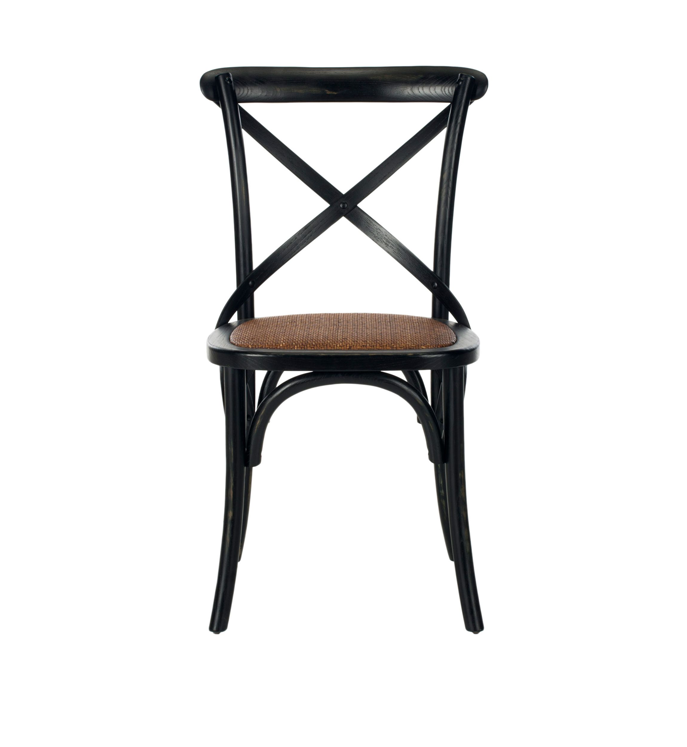 Set of 2 Franklin X Back Hickory Side Chairs