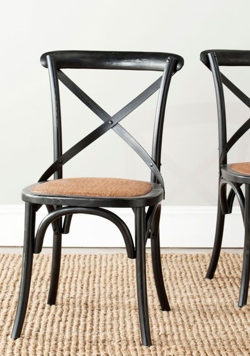 Set of 2 Franklin X Back Hickory Side Chairs