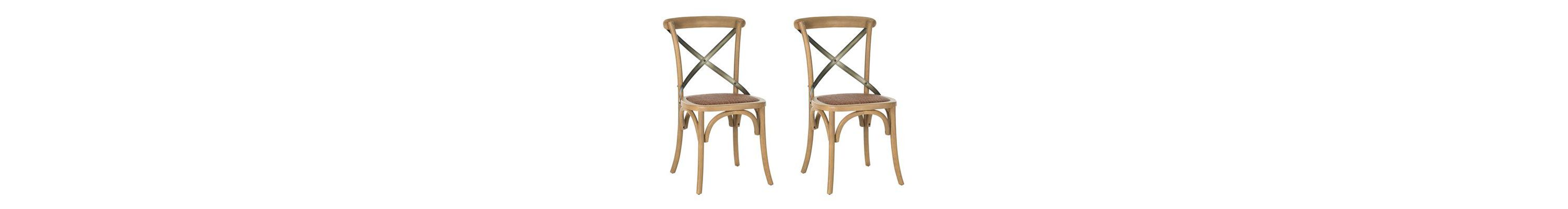 Eleanor 18H X Back Farmhouse Side Chair