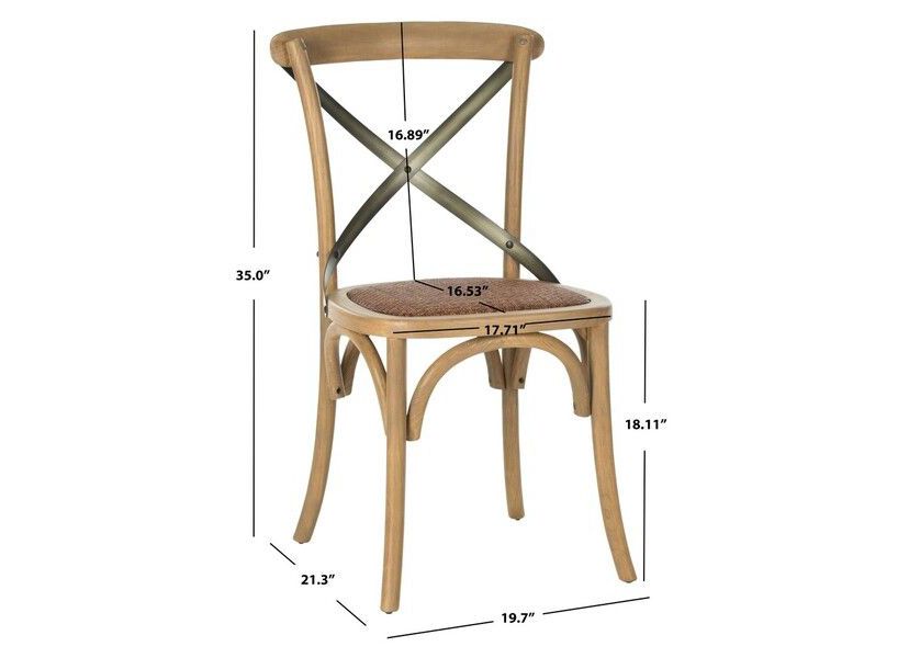 Eleanor 18H X Back Farmhouse Side Chair