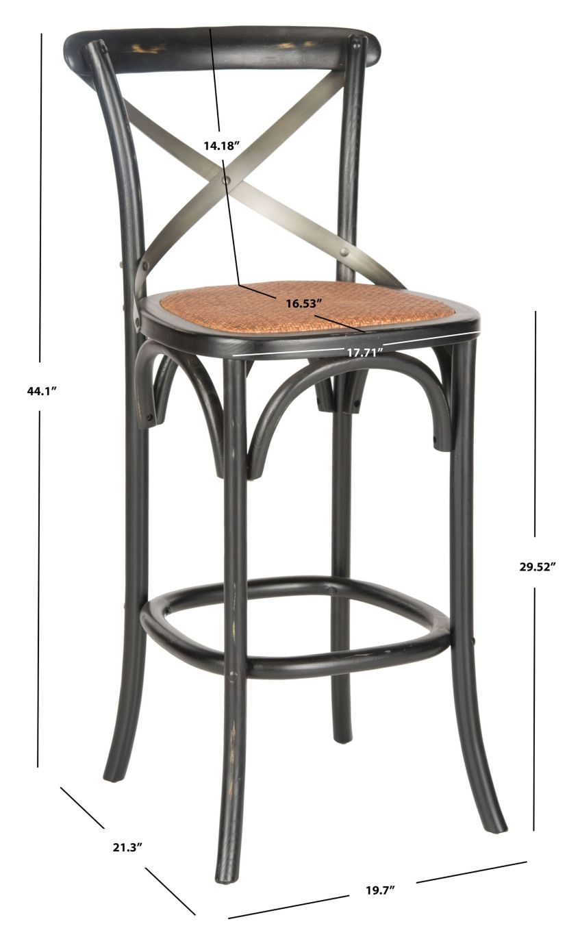 Eleanor X Back Bar Stool