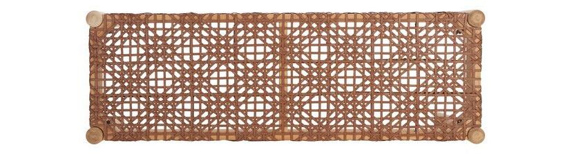 Bandelier Leather Weave Bench