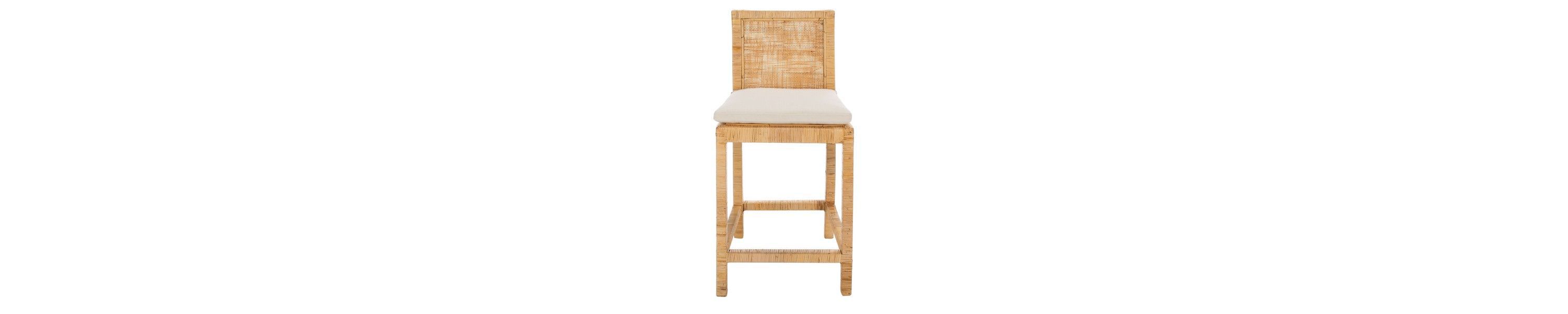 Tojo Cane Counter Stool W/ Cushion