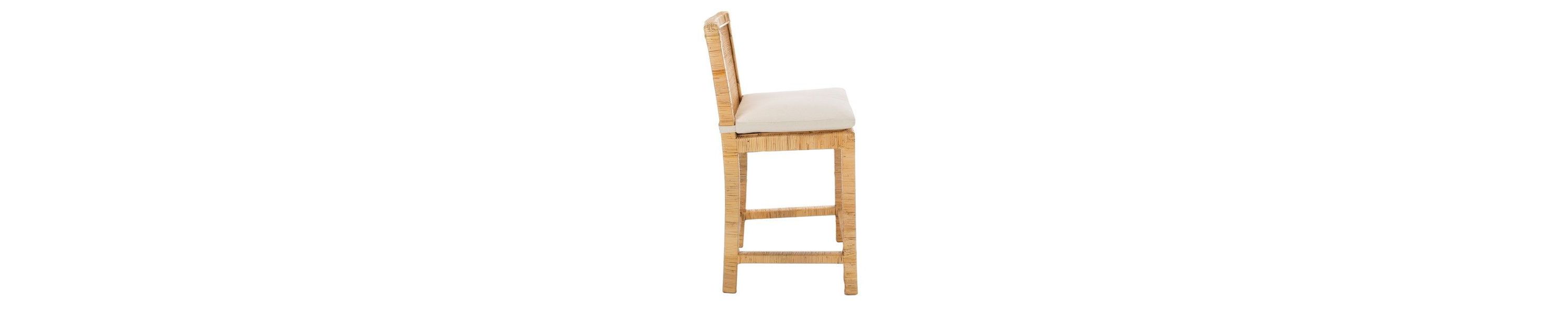 Tojo Cane Counter Stool W/ Cushion