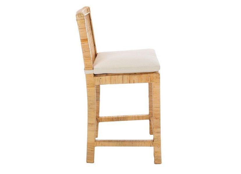Tojo Cane Counter Stool W/ Cushion