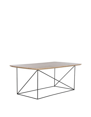Safavieh Home Rylee Taupe and Black Rectangle Coffee Table