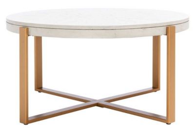 Safavieh Navya Round Coffee Table, White