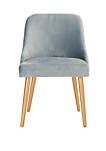 Set of 2 Lulu Slate Blue Upholstered Dining Chairs