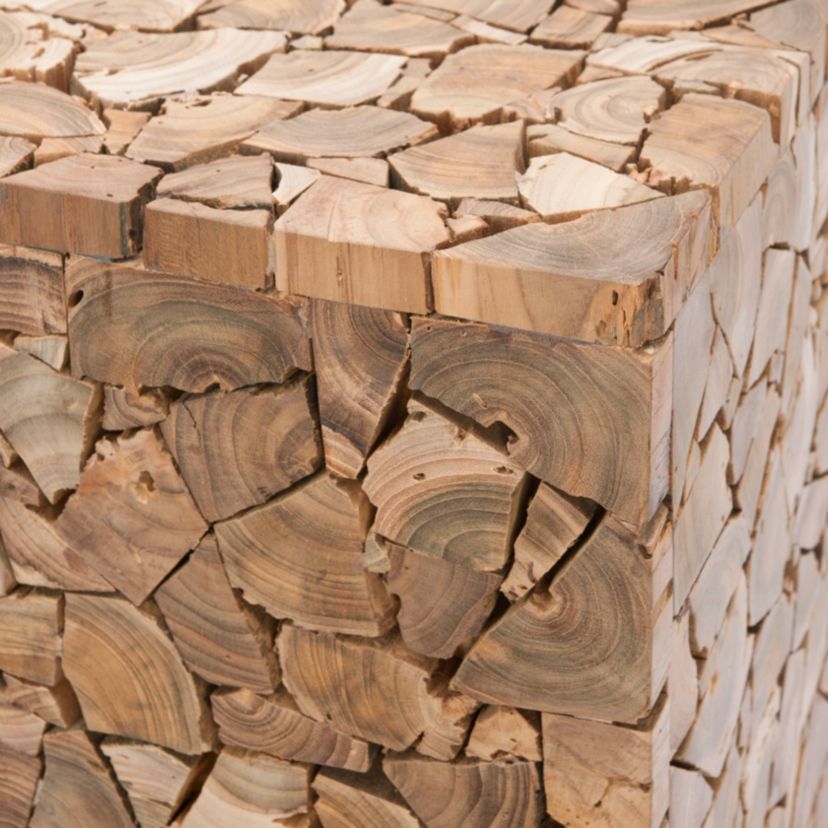 Forbes Teak Square Stool