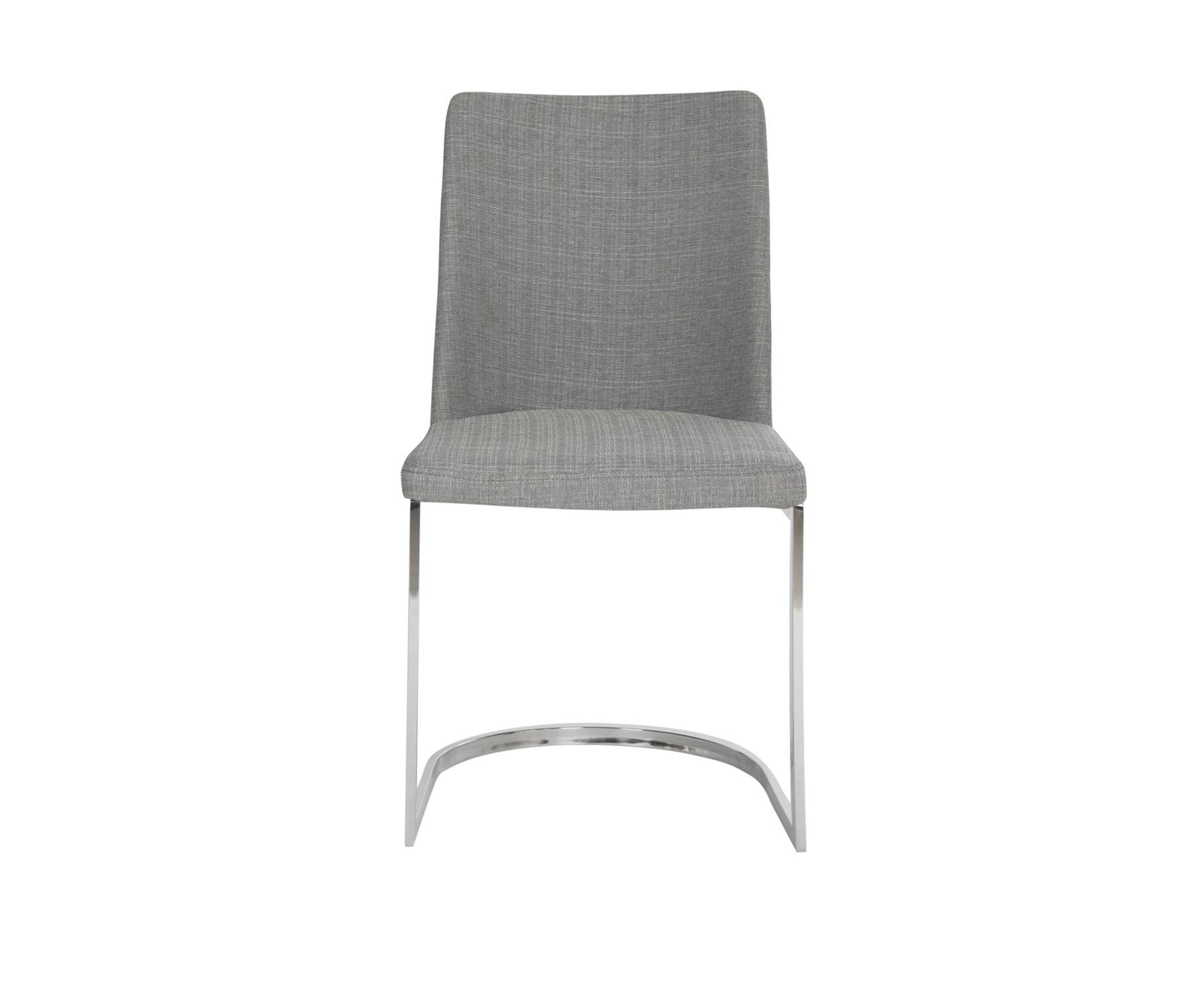 Set of 2 Parkston Gray Linen Side Chairs