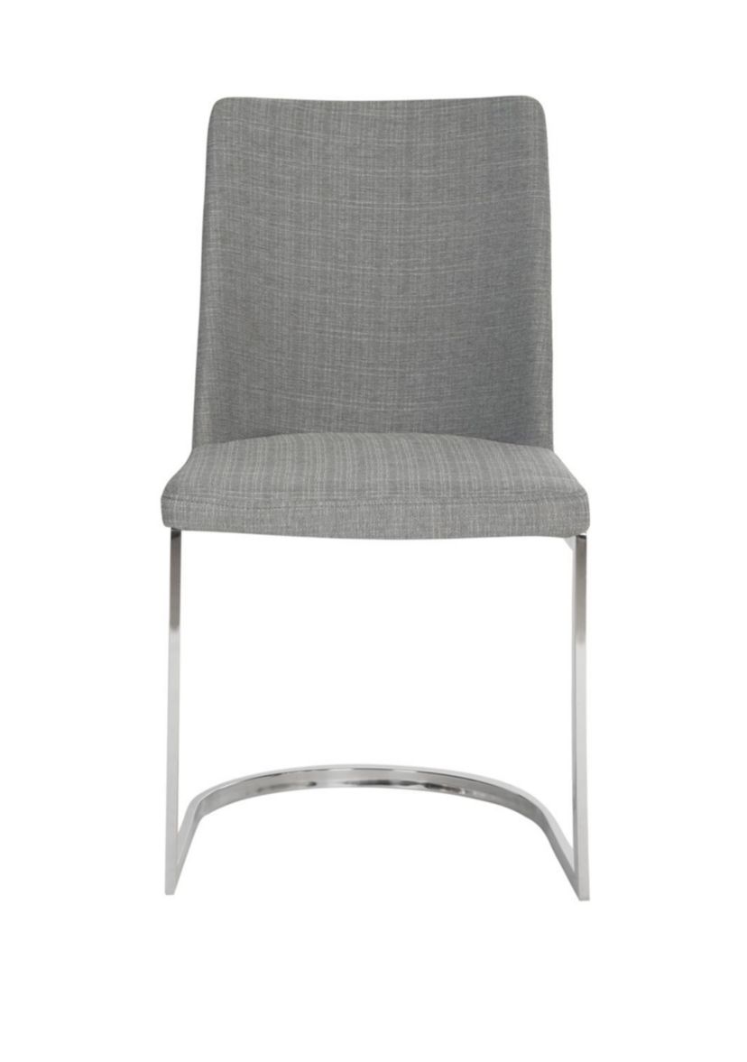 Set of 2 Parkston Gray Linen Side Chairs
