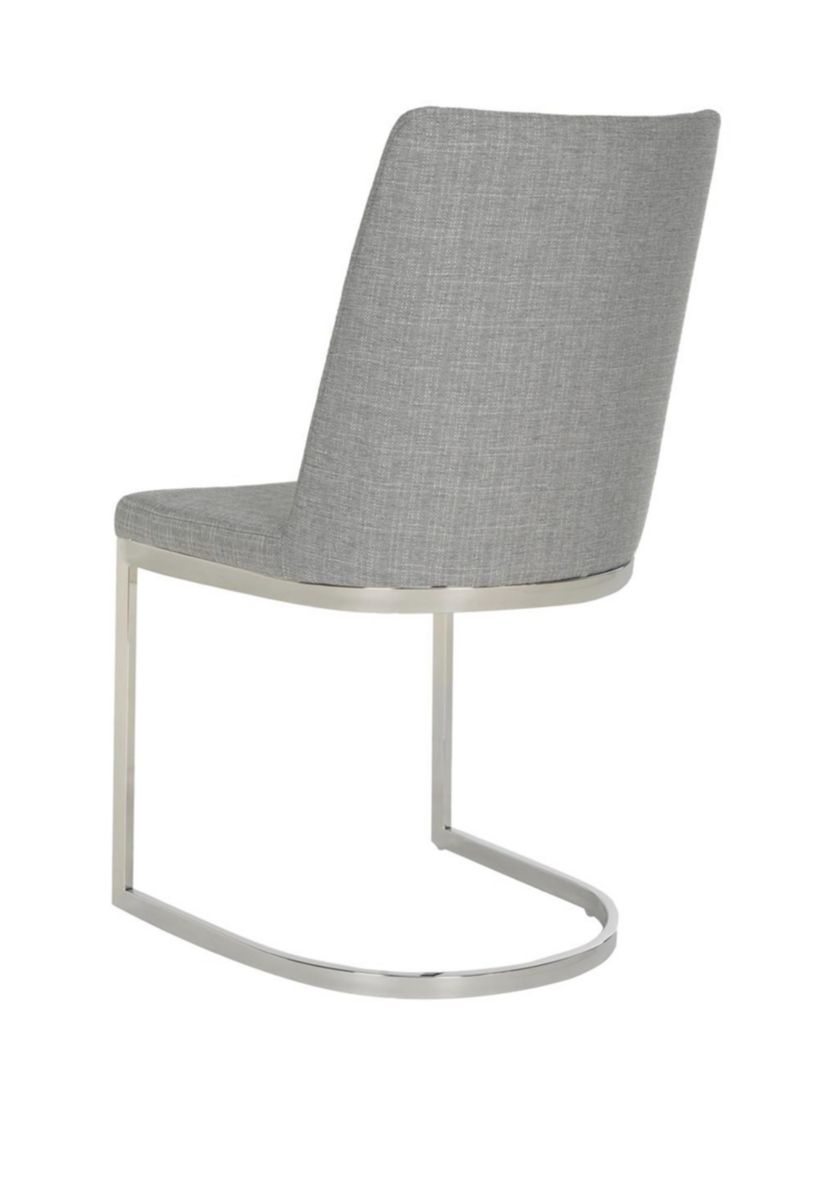 Set of 2 Parkston Gray Linen Side Chairs