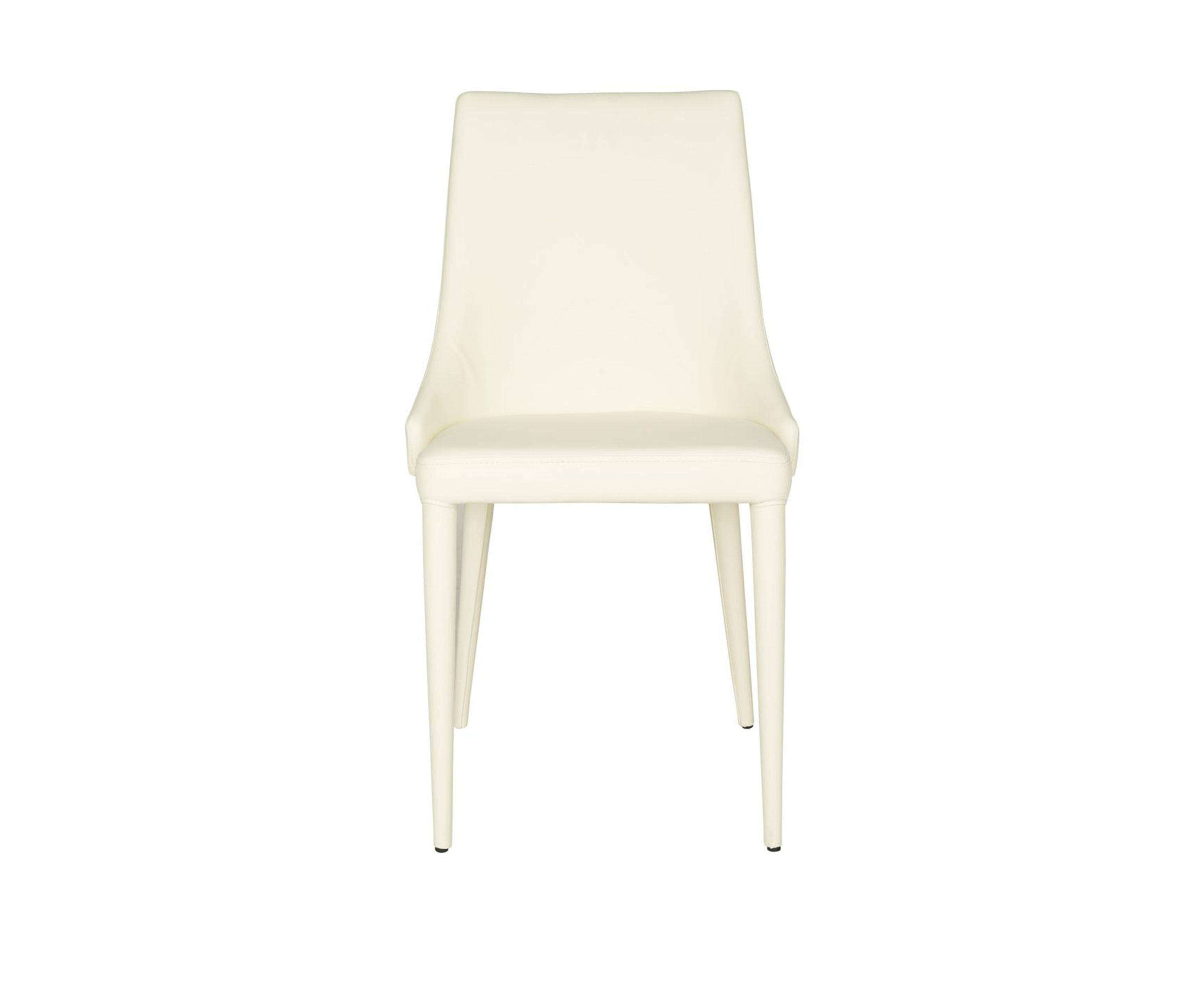 Set of 2 Summerset Buttercream Polyurethane Leather Side Chairs