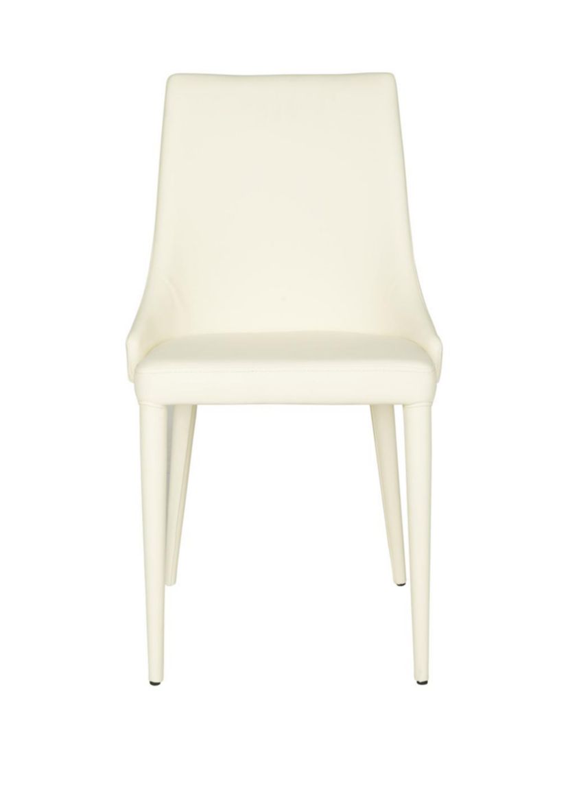 Set of 2 Summerset Buttercream Polyurethane Leather Side Chairs
