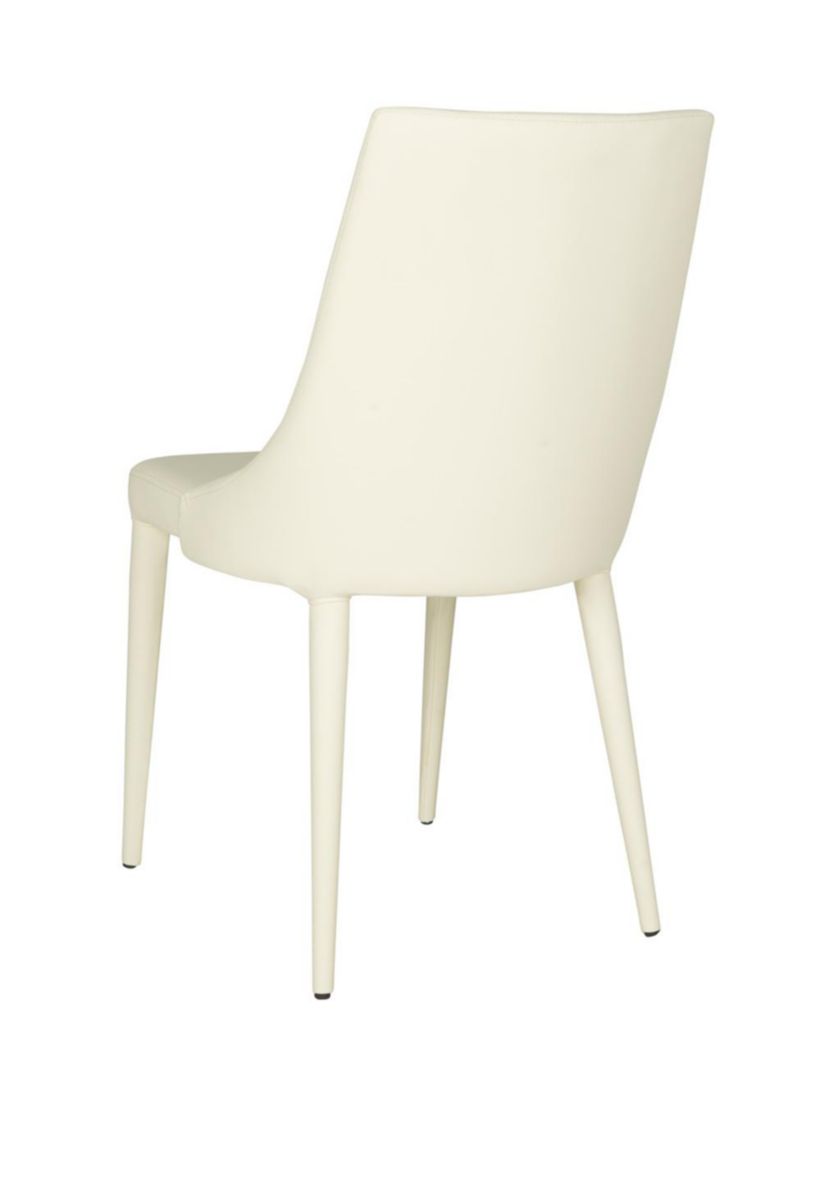 Set of 2 Summerset Buttercream Polyurethane Leather Side Chairs