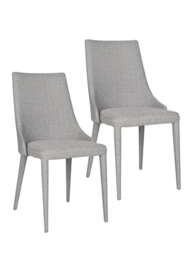 Safavieh Set of 2 Summerset Gray Linen Side Chairs