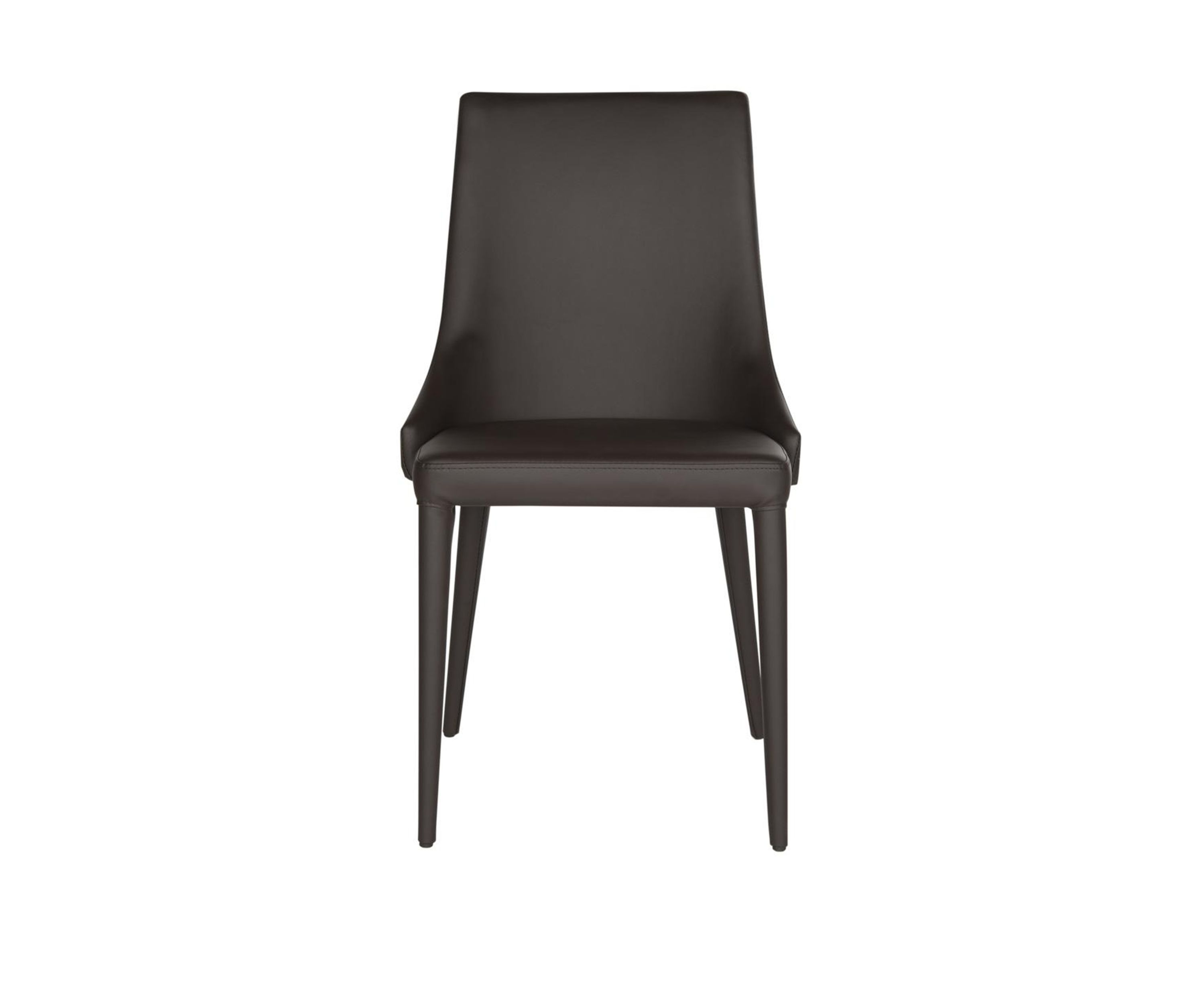 Set of 2 Warner Black Polyurethane Leather Side Chairs