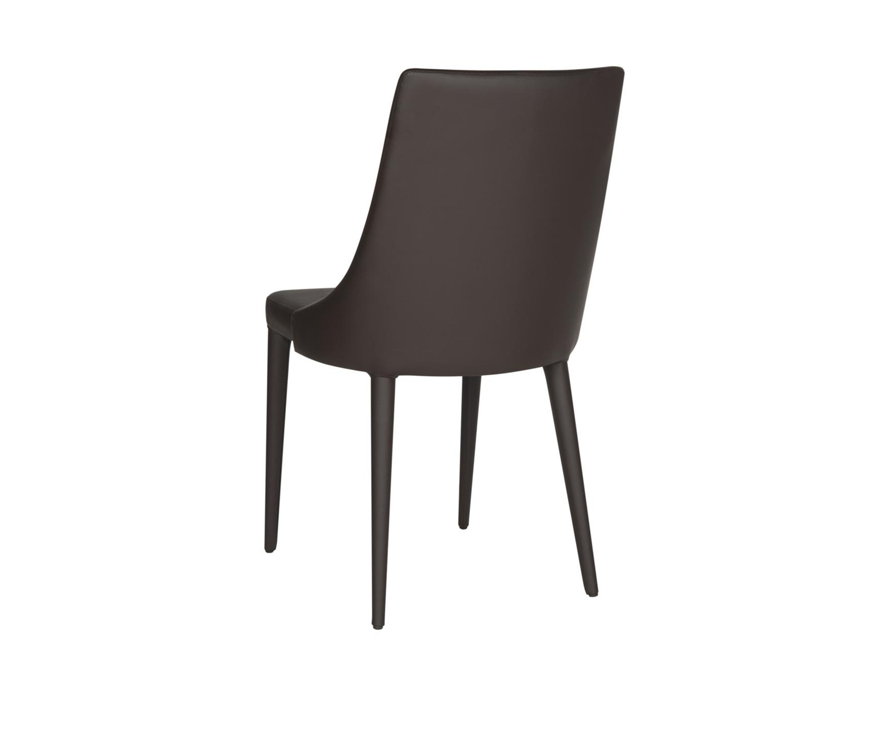 Set of 2 Warner Black Polyurethane Leather Side Chairs