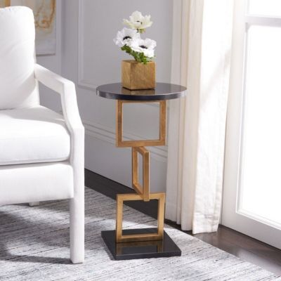 Safavieh Cassidy Gold Leaf Accent Table