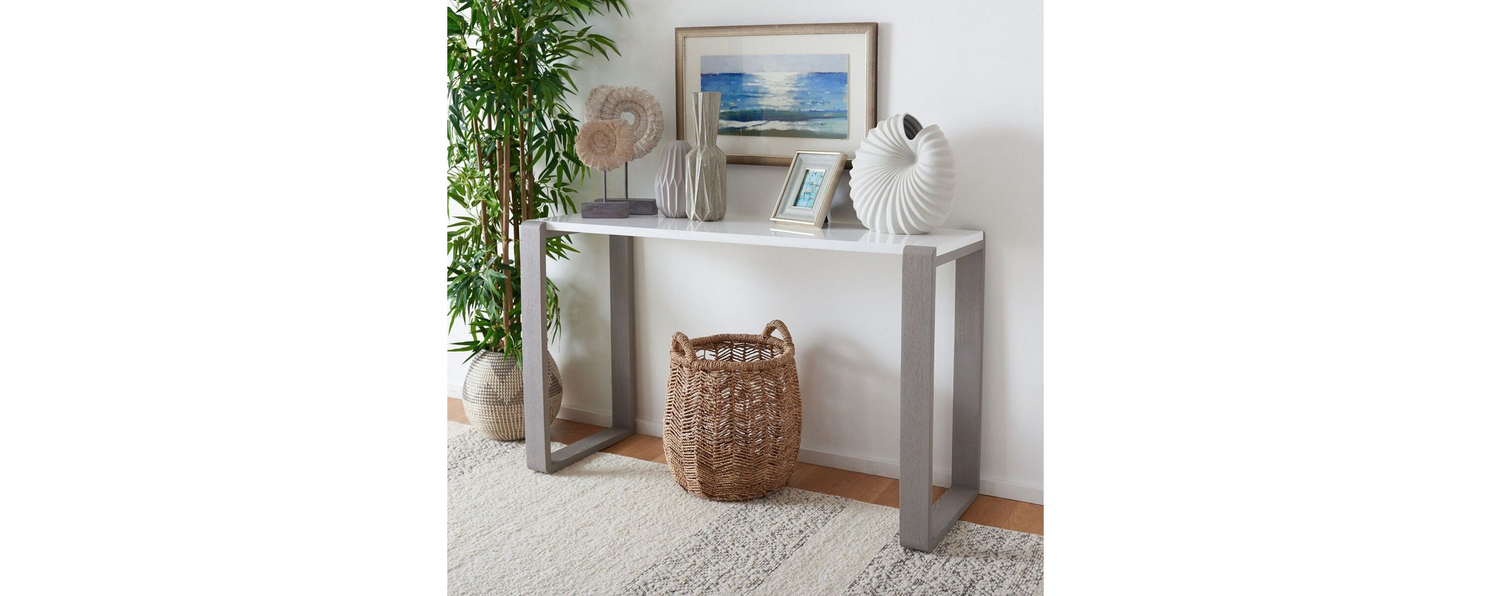 Bartholomew Mid Century Scandinavian Lacquer Console Table