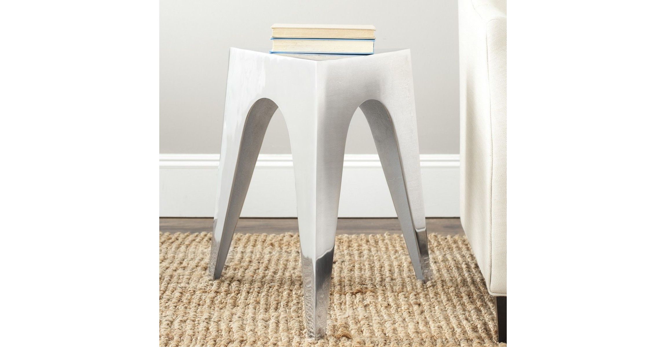 Indium Triangle Aluminum Side Table