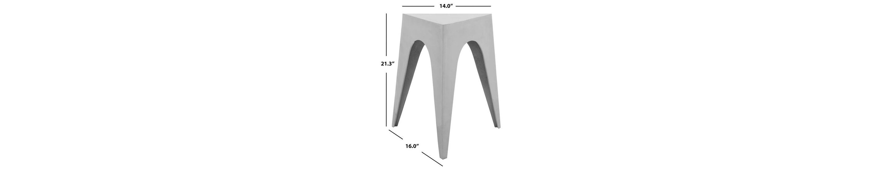 Indium Triangle Aluminum Side Table
