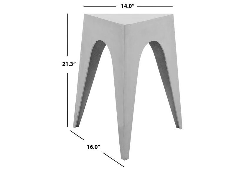 Indium Triangle Aluminum Side Table