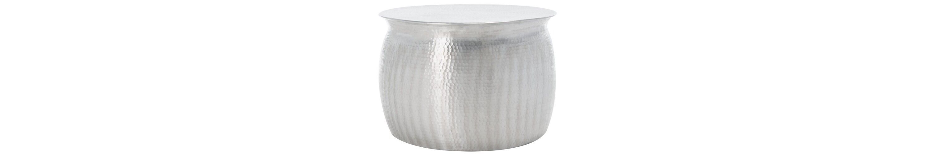 Aztec Hammered Metal Table Stool