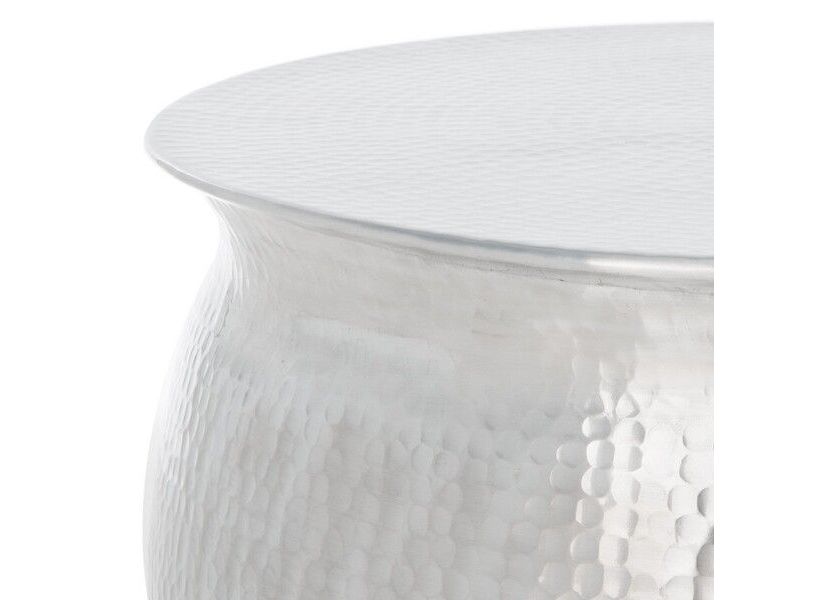 Aztec Hammered Metal Table Stool